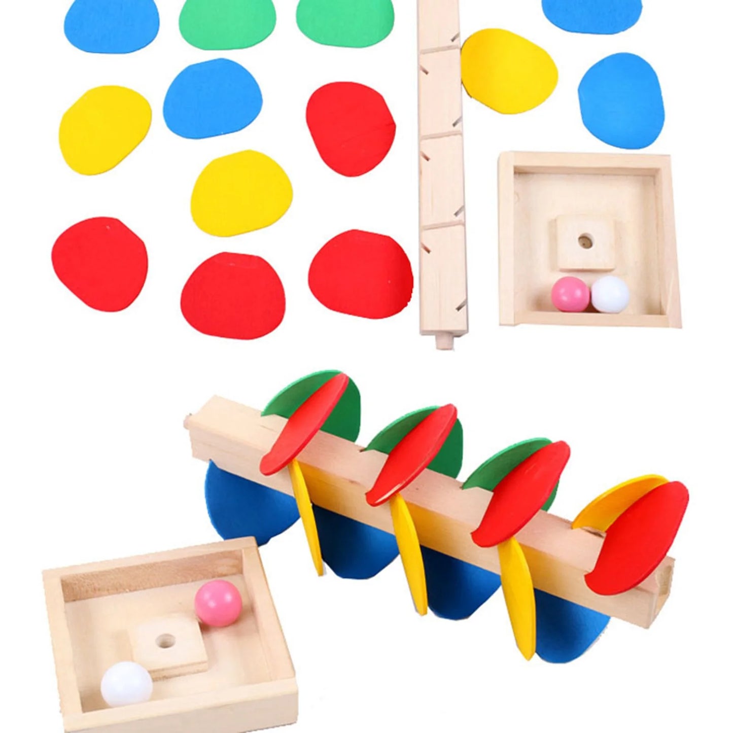 Wooden Ball Drop Toddler Toy, Learning & Developmental Ball Tower, Activity & Educational Toy Preschool Toys & Games