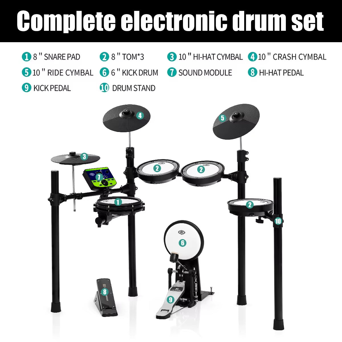 Promotion PD333 Electronic Kick Drum with Aluminum Chamber Complimentary Package Including Electronic Drum Sensors