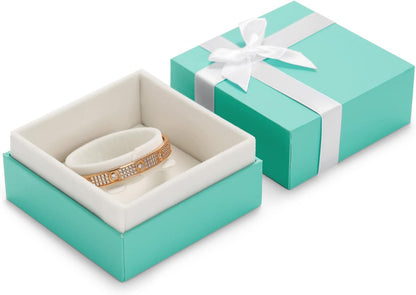 Vintage Velvet Bracelet Gift Box Jewelry Bangle Gift Box with Ribbon for Wedding, Engagement, Proposal, Birthday and Anniversary