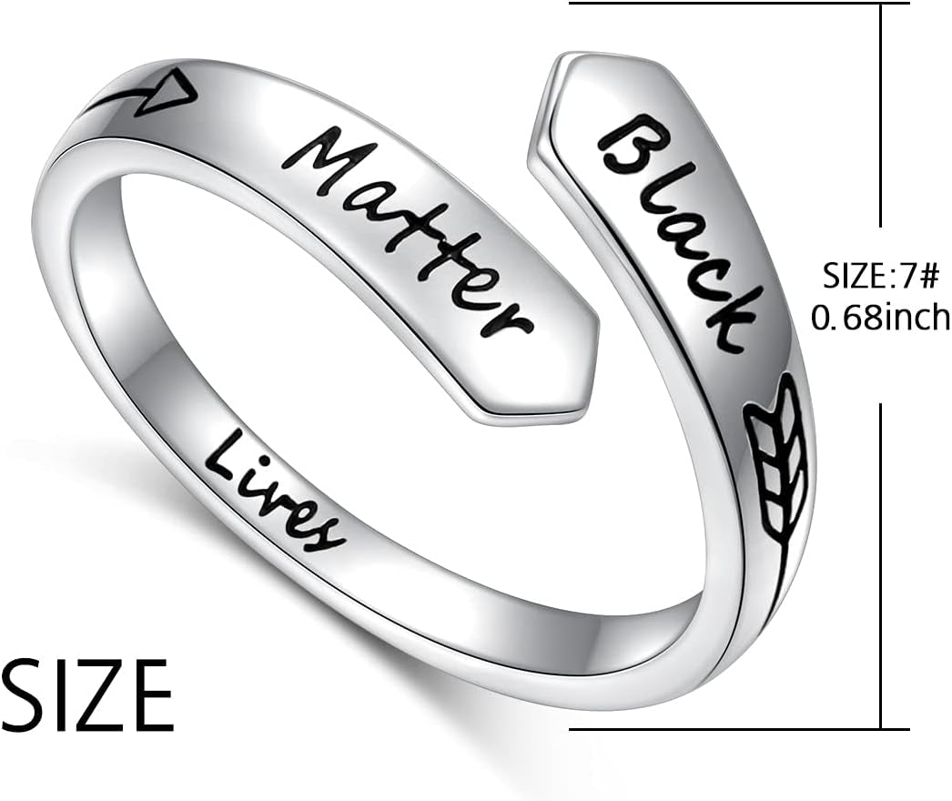 Adjustable Inspirational Rings 925 Sterling Silver Spiral Wrap Twist Engraved I Am Enough Keep Going Ring Encouragement Jewelry for Women Girls