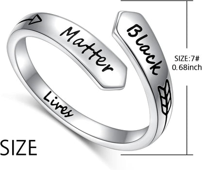 Adjustable Inspirational Rings 925 Sterling Silver Spiral Wrap Twist Engraved I Am Enough Keep Going Ring Encouragement Jewelry for Women Girls
