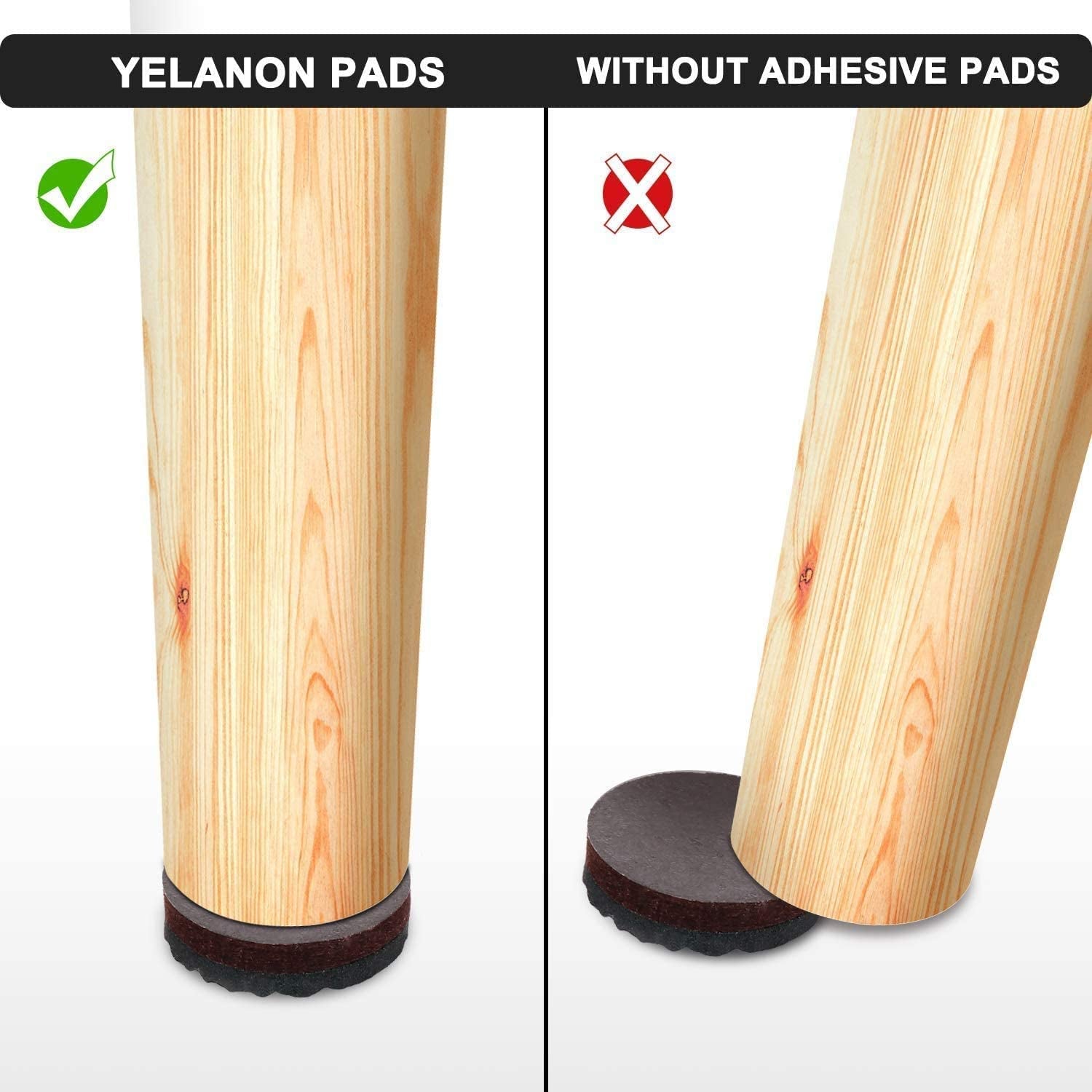 Non Slip Furniture Pads -56 Pcs（1+2）” Furniture Grippers, Non Skid Furniture Legs,Self Adhesive Rubber Furniture Feet, anti Slide Furniture Hardwood Floor Protector for Keep Couch Stoppers