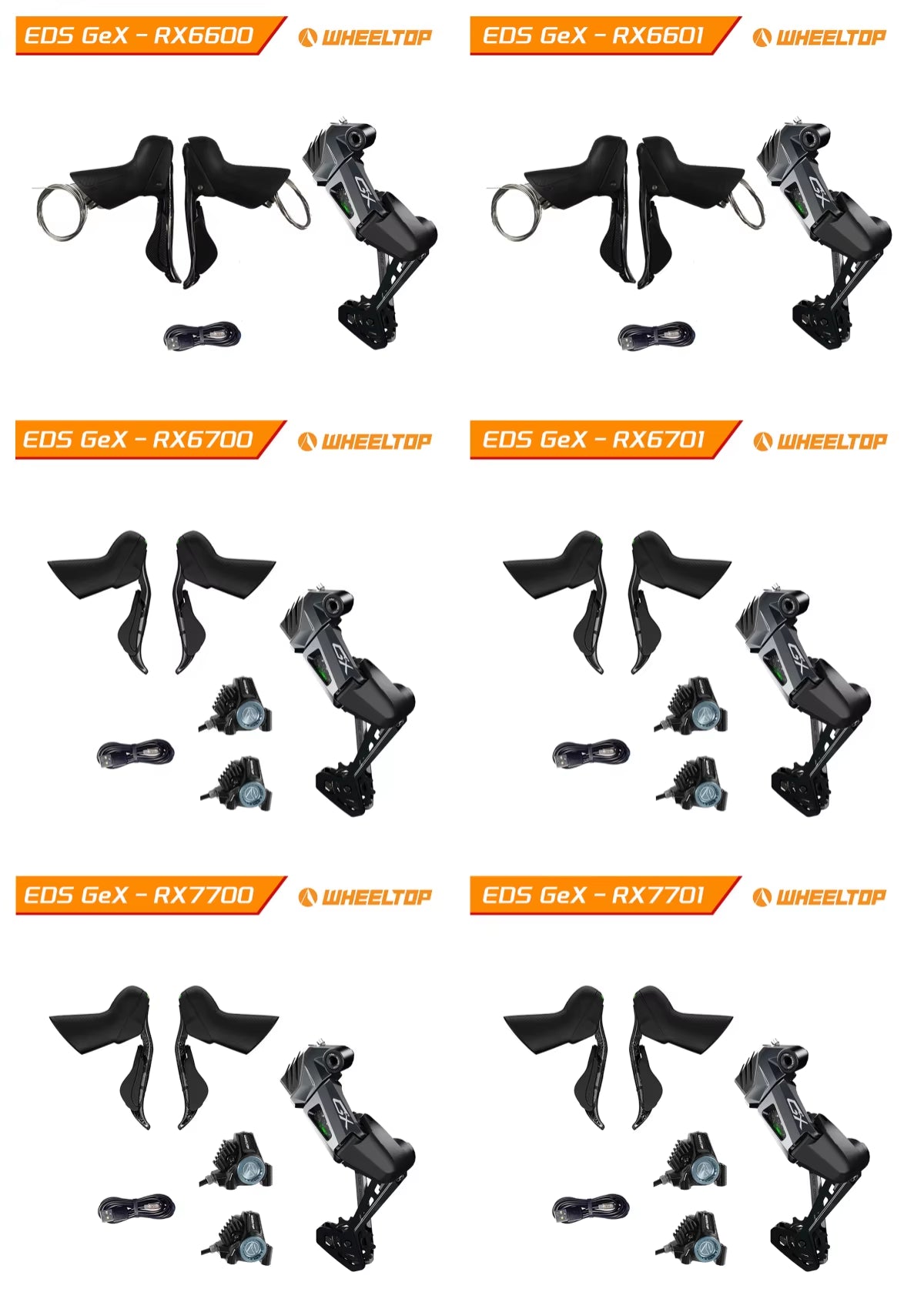 CE Certificates Wheeltop EDS Gex Gravel Bike Electronic Groupset Electronic Shifting Bicycle Derailleur