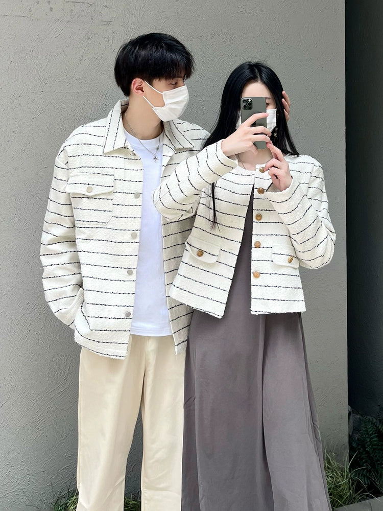 Trendy Ins Long and Short Couple Clothes Easy Matching Coat