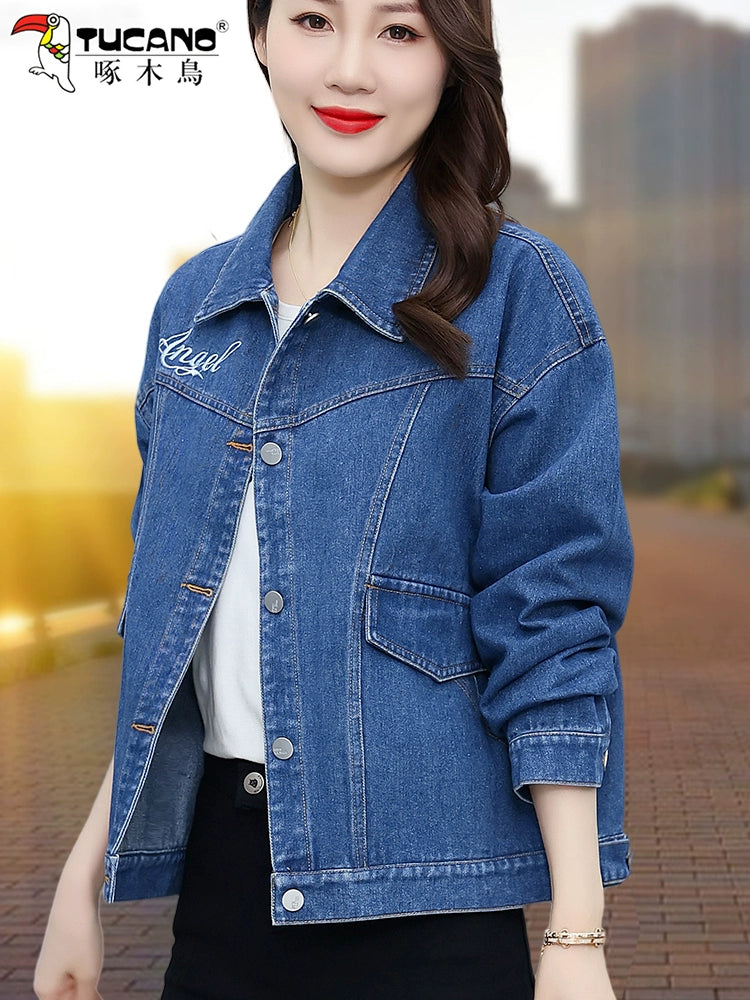 Woodpecker Retro Cropped Jacket Denim Coat