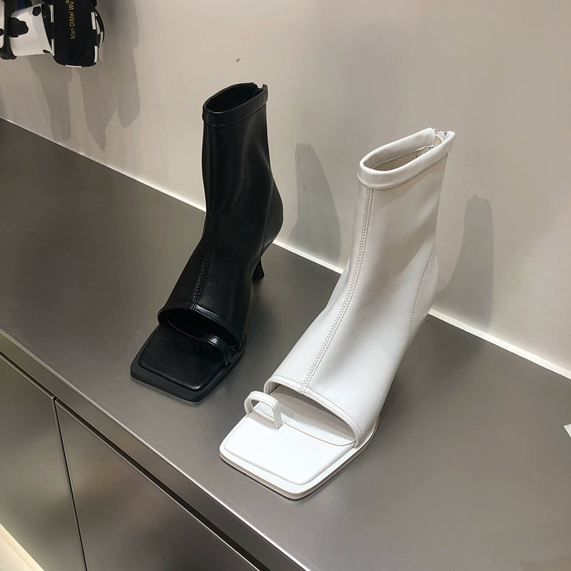 European Station Fish Mouth Summer Fashion Stiletto Toe Covering Sandal Boots