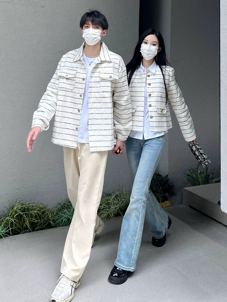 Trendy Ins Long and Short Couple Clothes Easy Matching Coat
