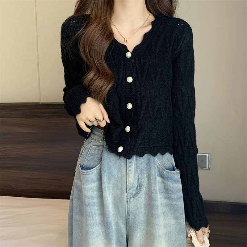 Chanel Style Sweater Spring and Autumn Slimming Classy Knitted Cardigan