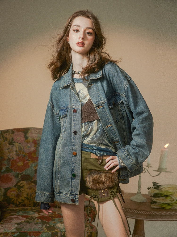 Trendy Ins Niche Retro Do the Old Cowboy Coat