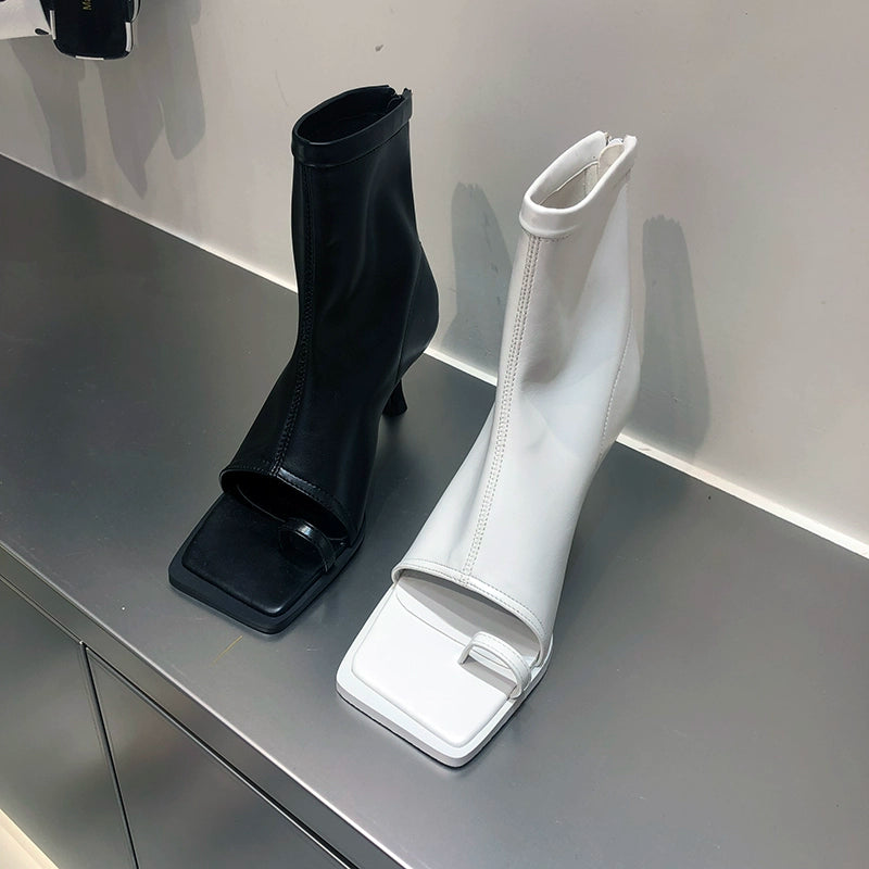 European Station Fish Mouth Summer Fashion Stiletto Toe Covering Sandal Boots