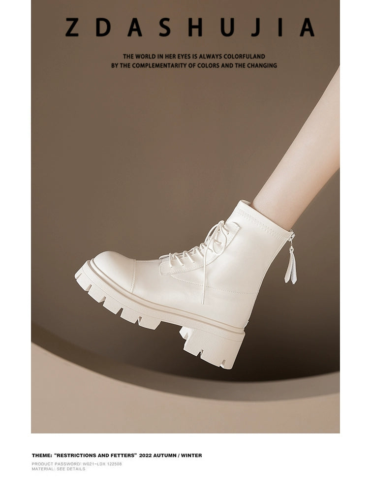 Dr. Martens Boots Female Hidden Heel British Style Spring and Autumn Dr. Martens Boots