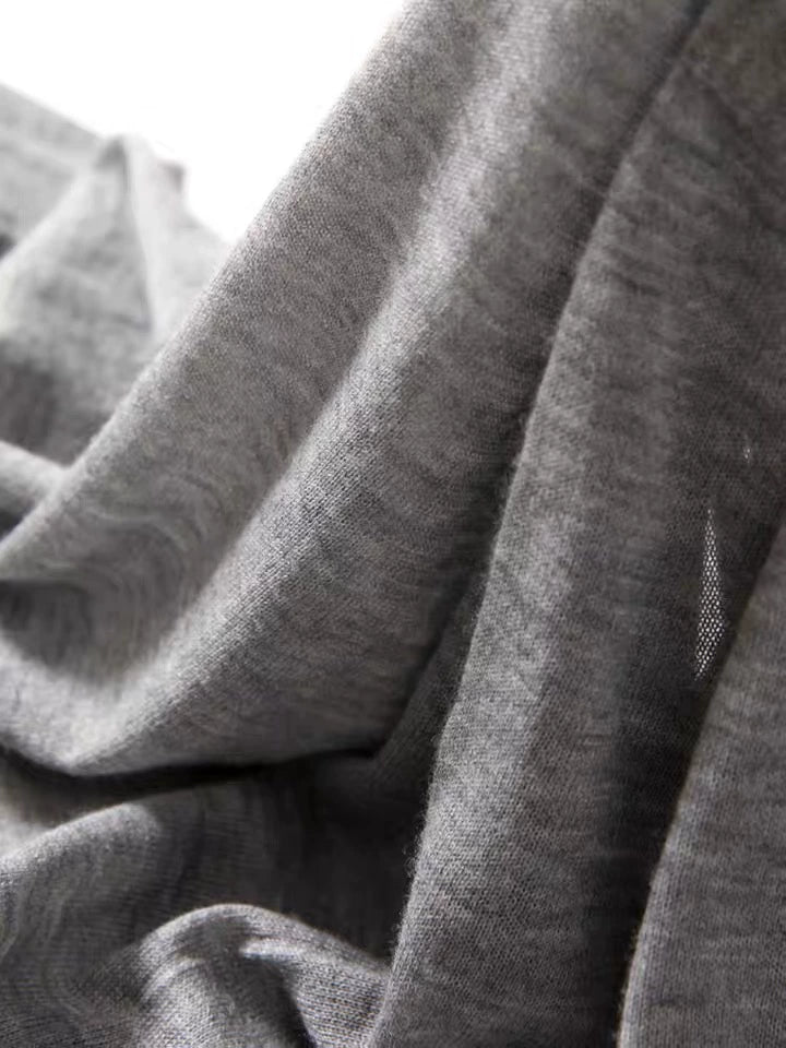 round Neck Two-Piece Knitted Thin Long Sleeve Cashmere Cardigan