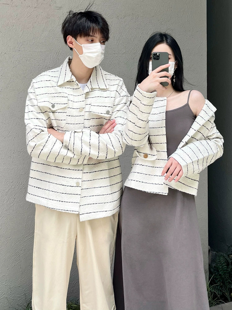 Trendy Ins Long and Short Couple Clothes Easy Matching Coat