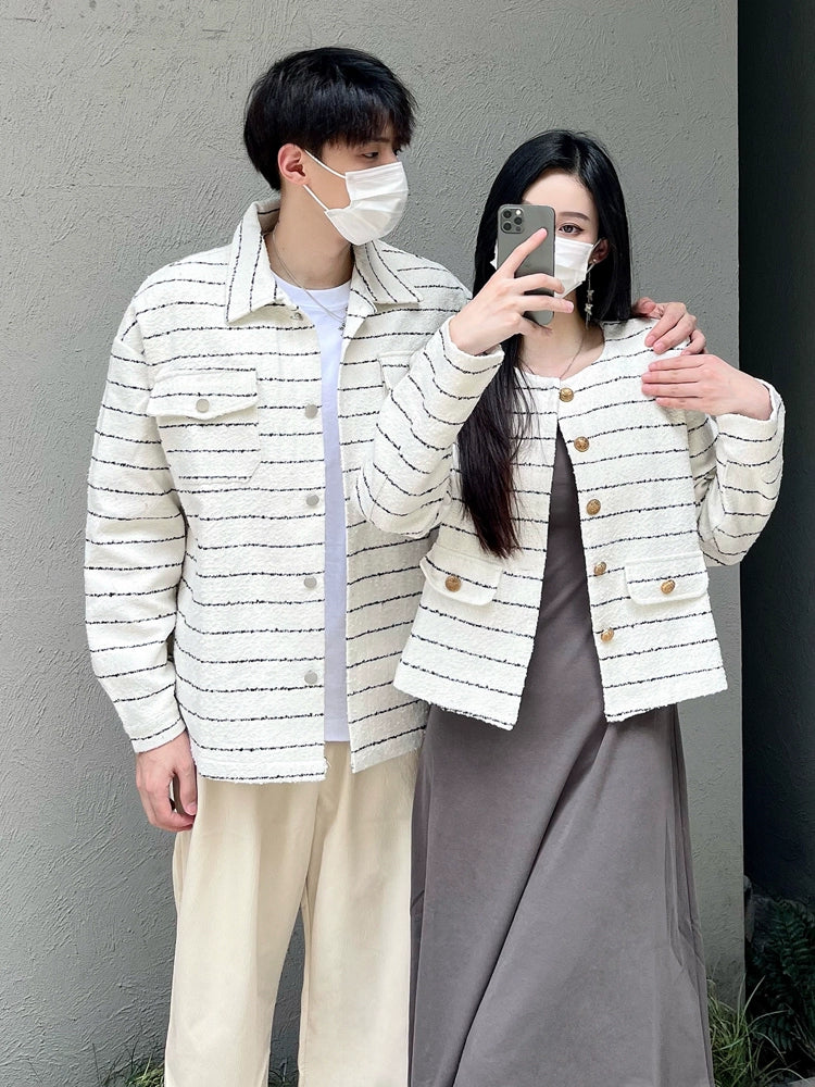 Trendy Ins Long and Short Couple Clothes Easy Matching Coat