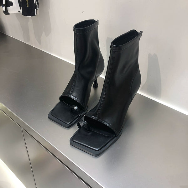 European Station Fish Mouth Summer Fashion Stiletto Toe Covering Sandal Boots