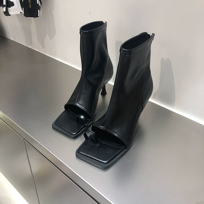 European Station Fish Mouth Summer Fashion Stiletto Toe Covering Sandal Boots