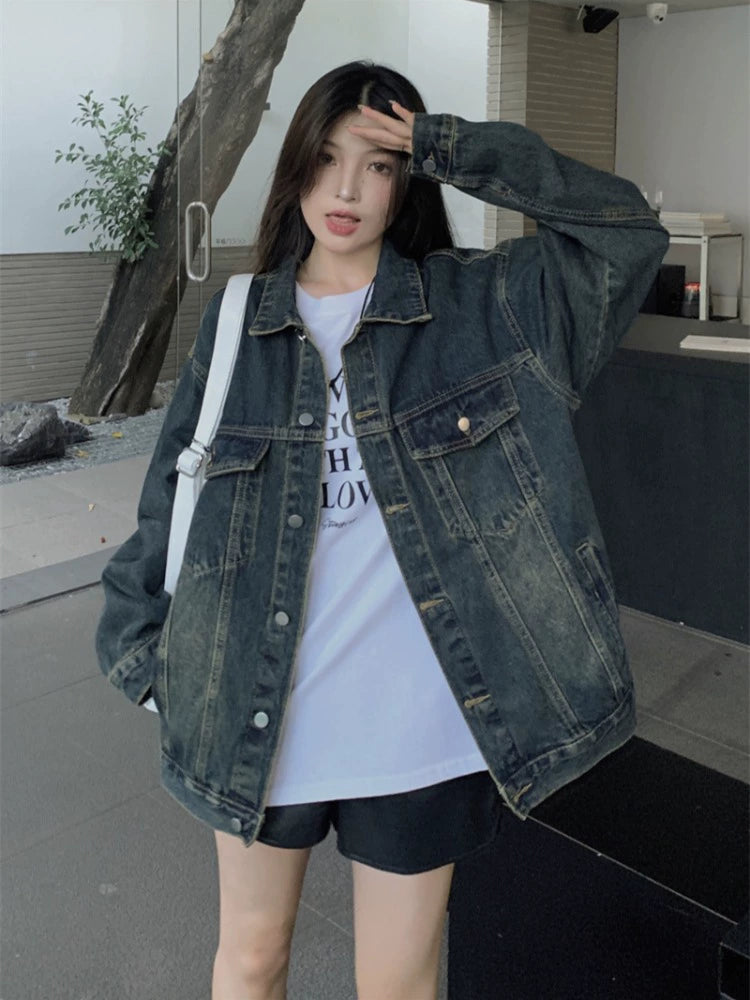 Retro Do the Old Cowboy Early Autumn Casual Short Coat