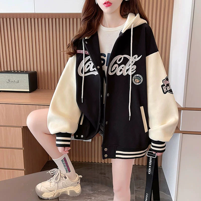 Brushed Jacket Loose Cardigan Sweatshirt Autumn and Winter Clothing