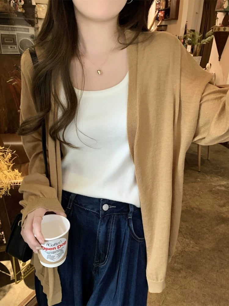 2023 New Loose Unique Long Sleeve Knitted Cardigan