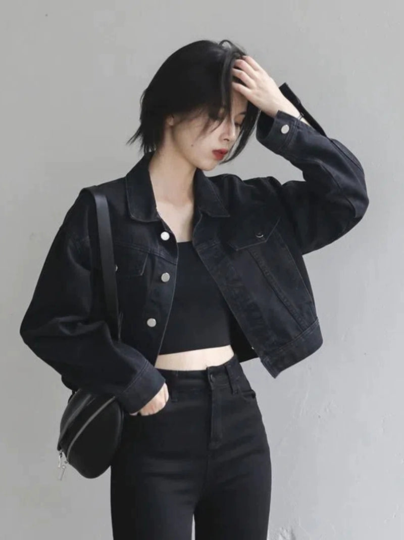 Fried Street Short Retro Jacket Jacket Denim Jacket