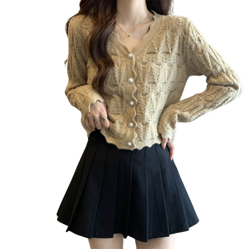 Chanel Style Sweater Spring and Autumn Slimming Classy Knitted Cardigan