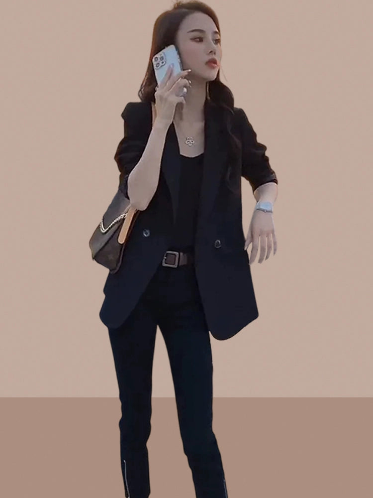 Slim Looking Women's Jacket Spring and Autumn Elegant Jacket Small Suit