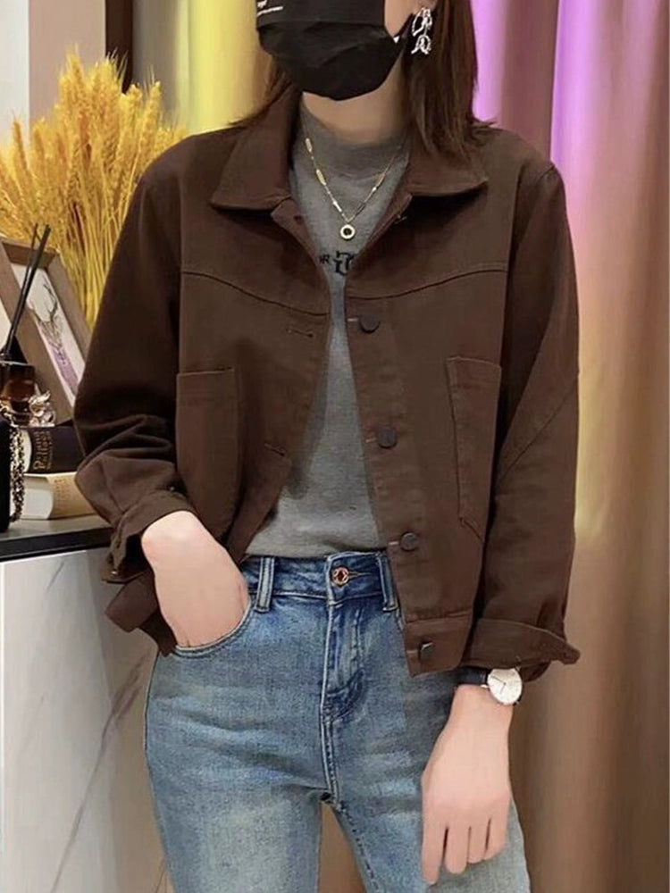 Short Loose Thin Denim coat Women 2023 Spring and Autumn New Casual Design Sense Niche Jacket Popular Top