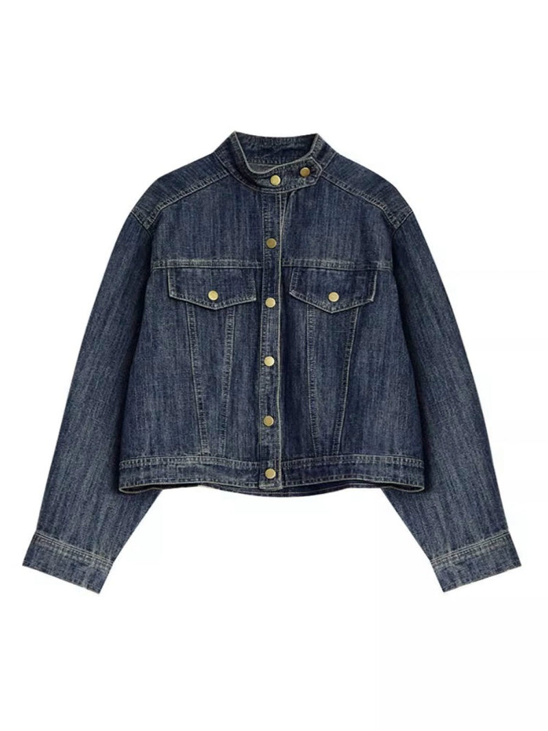 Htmeme Hanada Window Fashionable Vintage Denim Jacket