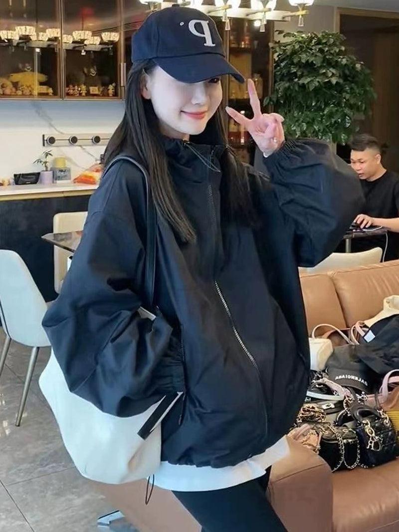 Hooded Jacket Spring and Autumn Leisure Sports Jacket Shell Jacket