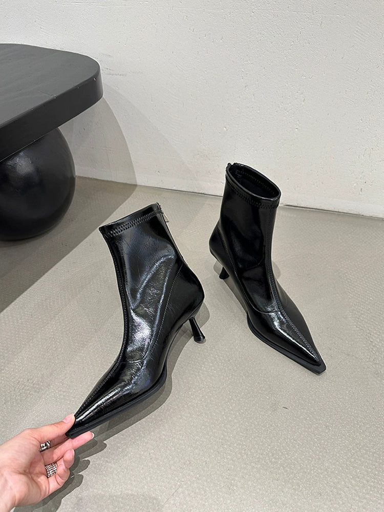 Winter Xinzi plus Stiletto Heel Pointed Ankle Boots