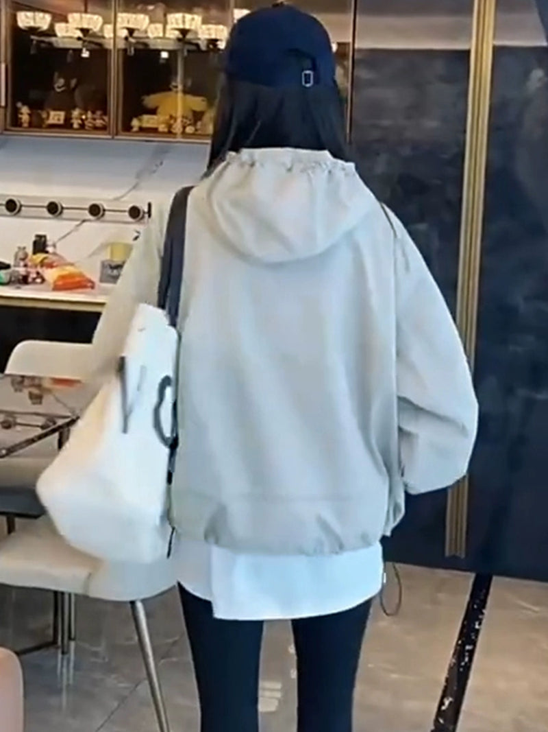 Hooded Jacket Spring and Autumn Leisure Sports Jacket Shell Jacket