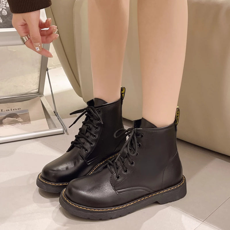 Boots Female Spring and Autumn Thin Ins Fashion Martin Boots Boots