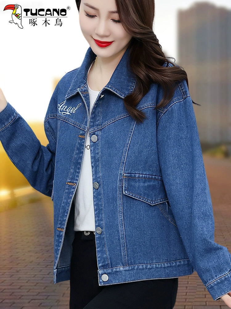 Woodpecker Retro Cropped Jacket Denim Coat