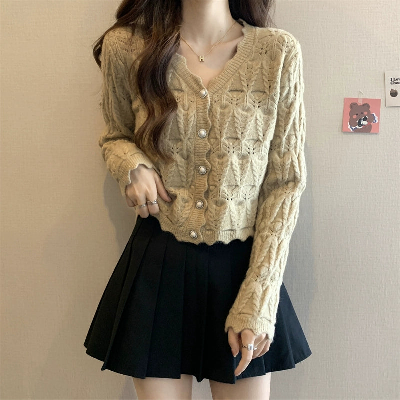 Chanel Style Sweater Spring and Autumn Slimming Classy Knitted Cardigan
