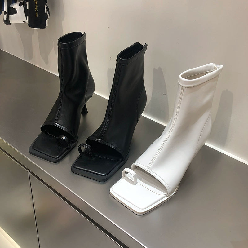 European Station Fish Mouth Summer Fashion Stiletto Toe Covering Sandal Boots