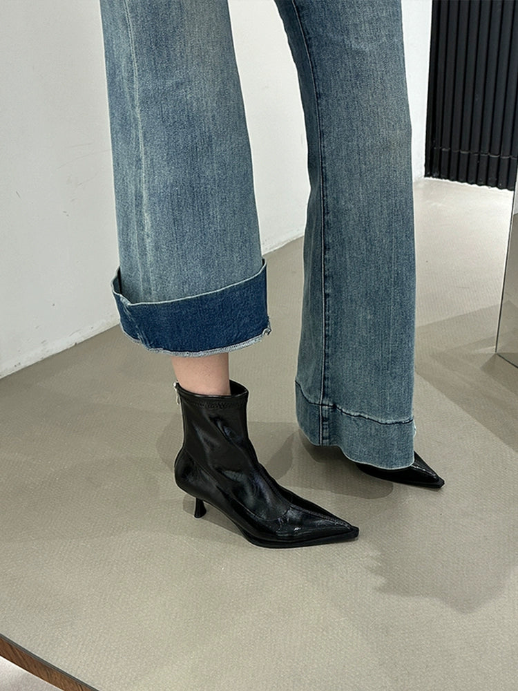Winter Xinzi plus Stiletto Heel Pointed Ankle Boots