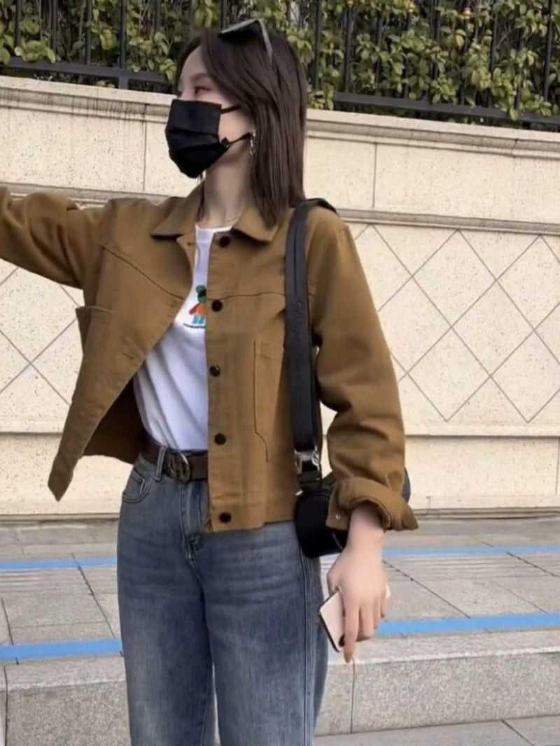 Short Loose Thin Denim coat Women 2023 Spring and Autumn New Casual Design Sense Niche Jacket Popular Top