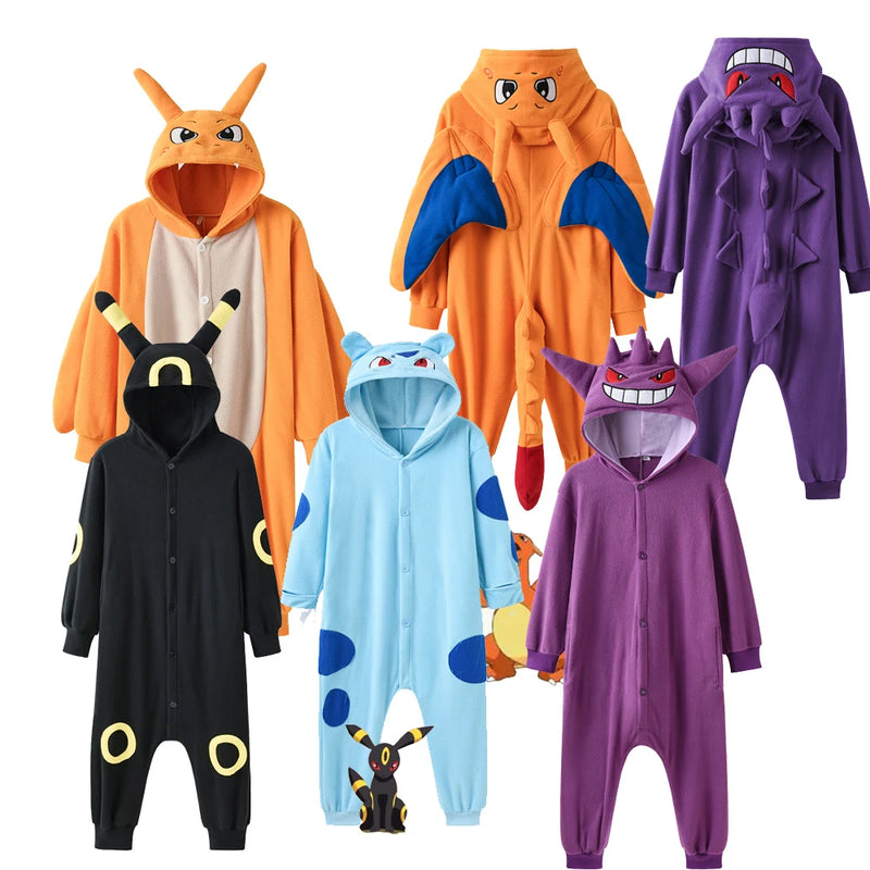 Cartoon Kids Onesie Children Kigurumi Pajamas Monster Christmas Kigurumi Cosplay Costume Warm Sleepwear Anime One-Piece Pijamas