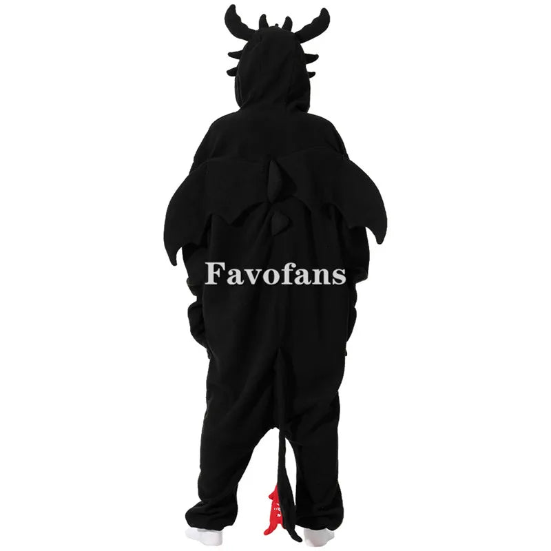 XXL Black Animal Kigurumi Adults Onesies Women Men Pajamas Halloween Costumes Cosplay Jumpsuit Christmas Gift