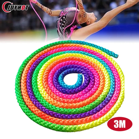 Sports Gym Rainbow Color Rhythmic Gymnastics Rope Solid Competition Yoga Arts Training Ropes Exercise Fitness Artistic Jump Rope