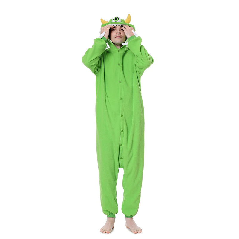 Unisex Cartoon Onesies Sullivan Mike Men Women Couple Pajamas Green Blue Funny Cute Jumpsuit Halloween Festival Outfit Overalls