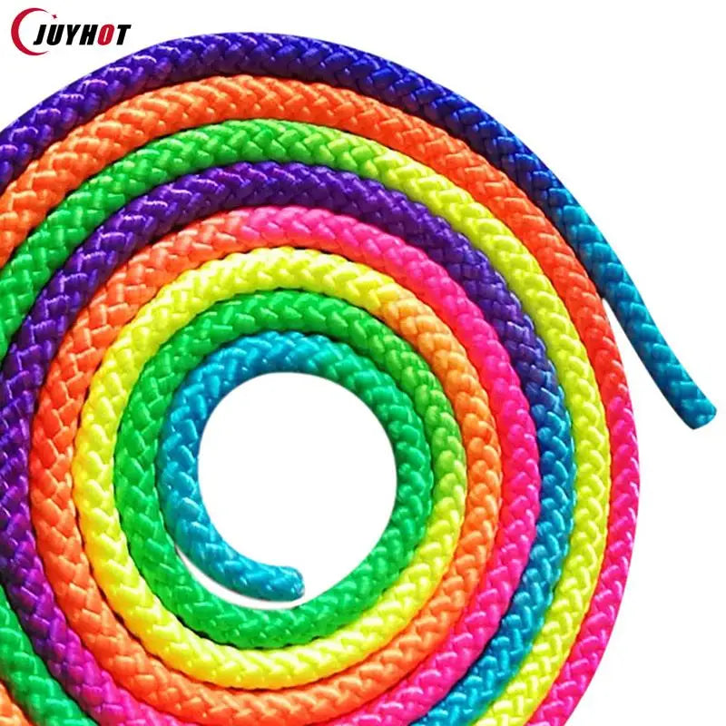 Sports Gym Rainbow Color Rhythmic Gymnastics Rope Solid Competition Yoga Arts Training Ropes Exercise Fitness Artistic Jump Rope