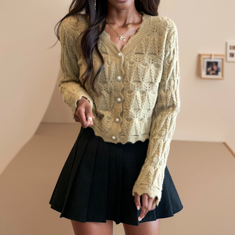 Chanel Style Sweater Spring and Autumn Slimming Classy Knitted Cardigan