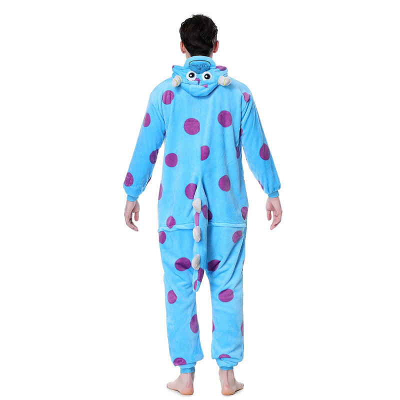 Unisex Cartoon Onesies Sullivan Mike Men Women Couple Pajamas Green Blue Funny Cute Jumpsuit Halloween Festival Outfit Overalls