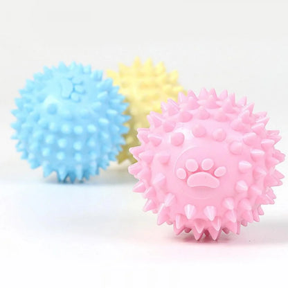 Balls for Dogs Small, Fetch Balls for Dogs Rubber Cute Colors TPR Puppy Toys Dog Toy Balls Dog Toys Spike Ball Dog Chew Toys for Small Dogs Pet Toys for Puppy Teething Toys,Blue