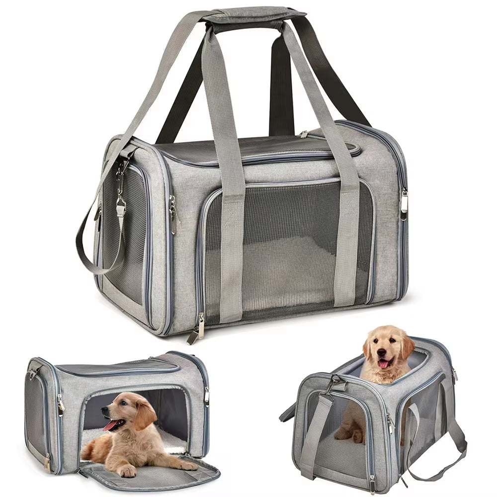 Portable Mesh Shoulder Bag for Pets Cat Carrier Bags Outgoing Travel Pets Handbag Transport Bag Breathable
