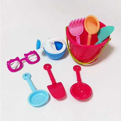 Children'S Beach Sand Toy Set, Beach Bucket, Watering Can, Shovel, Rake, Mold,