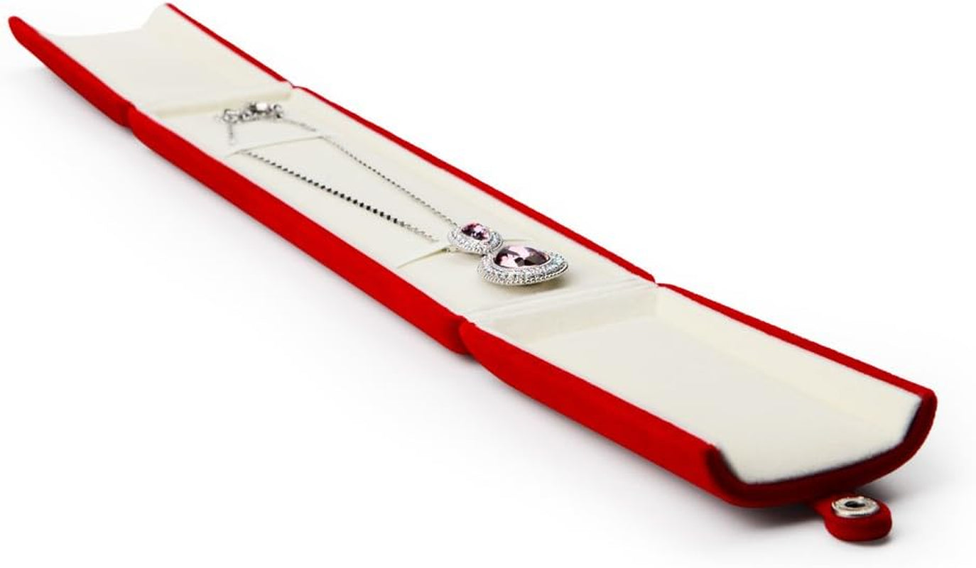 Red Jewelry Gift Box Necklace/Long Chain Storage Boxes
